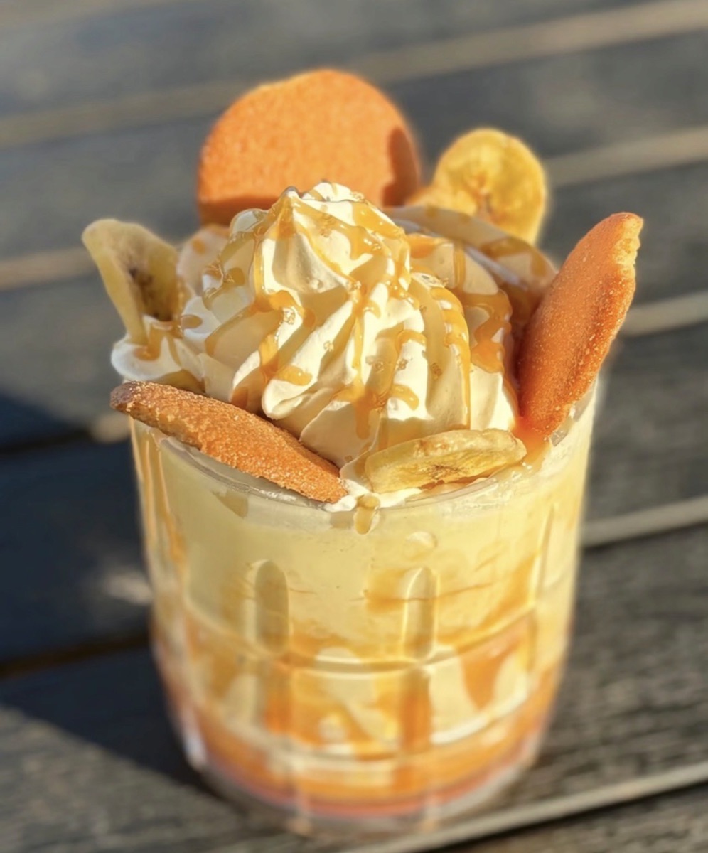 Salted caramel banana pudding