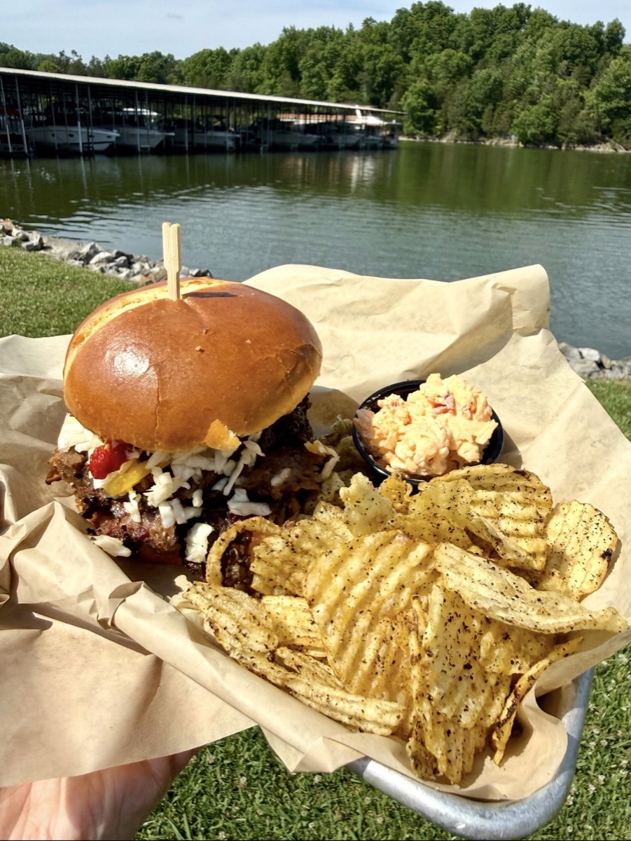 The Goliath burger basket dockside