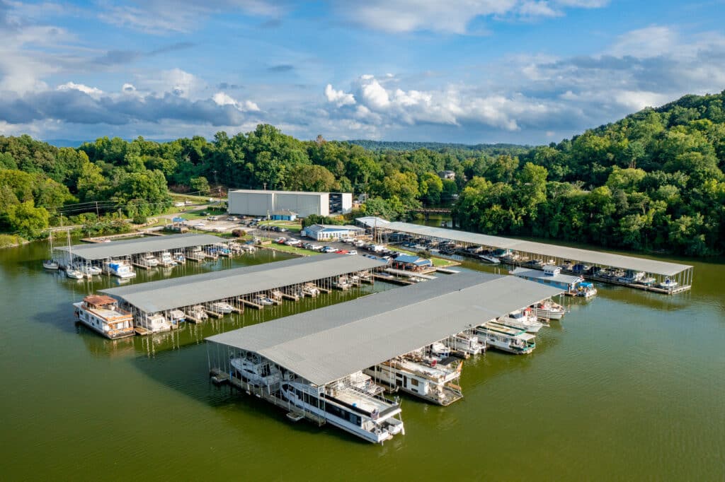 Aerial view of Louisville Landing Marina